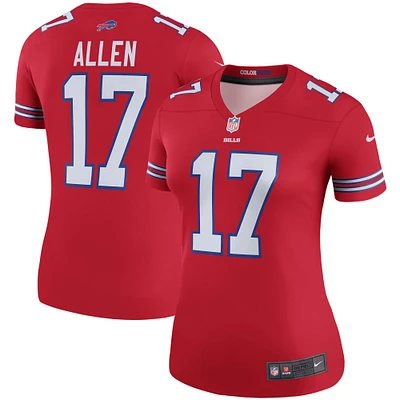 Haut de performance Nike Alternate Legend Player pour femme Josh Allen Red Buffalo Bills