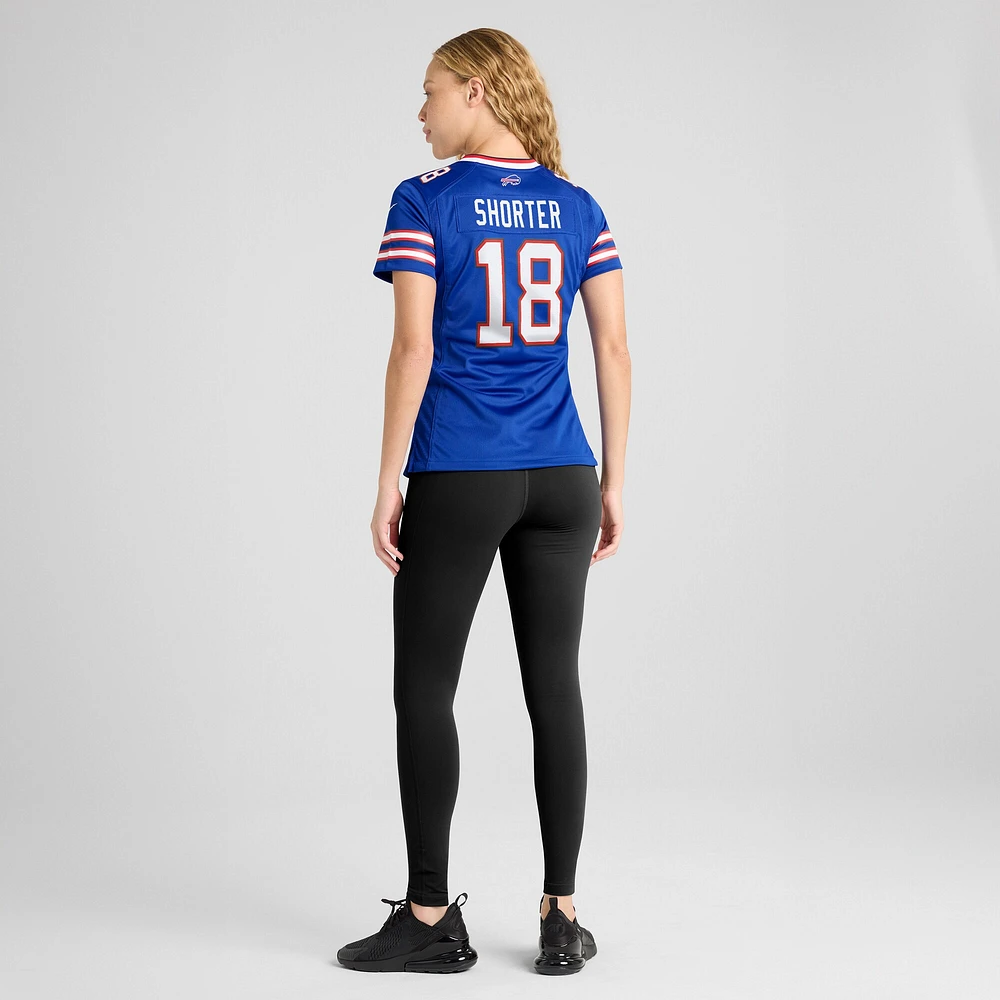 Maillot de match à domicile Nike Justin Shorter Royal Buffalo Bills pour femme