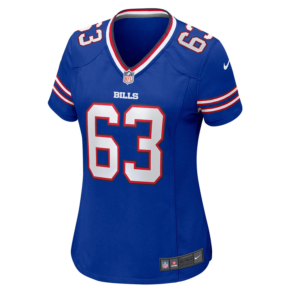 Maillot de match l'équipe Nike Kevin Jarvis Royal Buffalo Bills pour femme