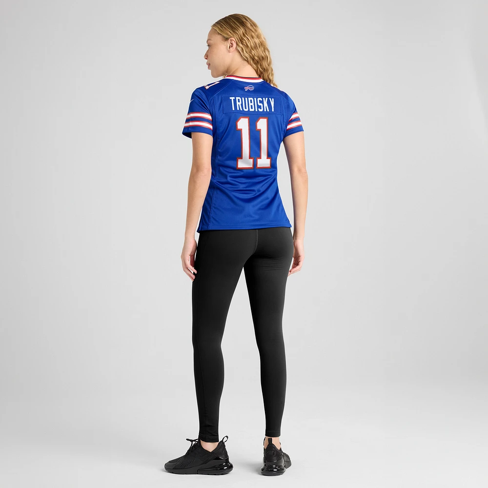 Maillot de match Nike Mitchell Trubisky Royal Buffalo Bills pour femme