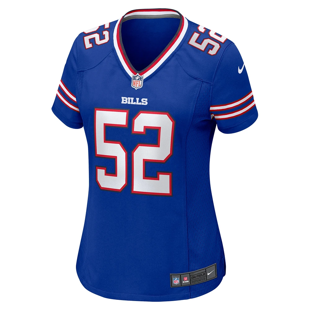 Maillot de match Nike Nicholas Morrow Royal Buffalo Bills pour femme