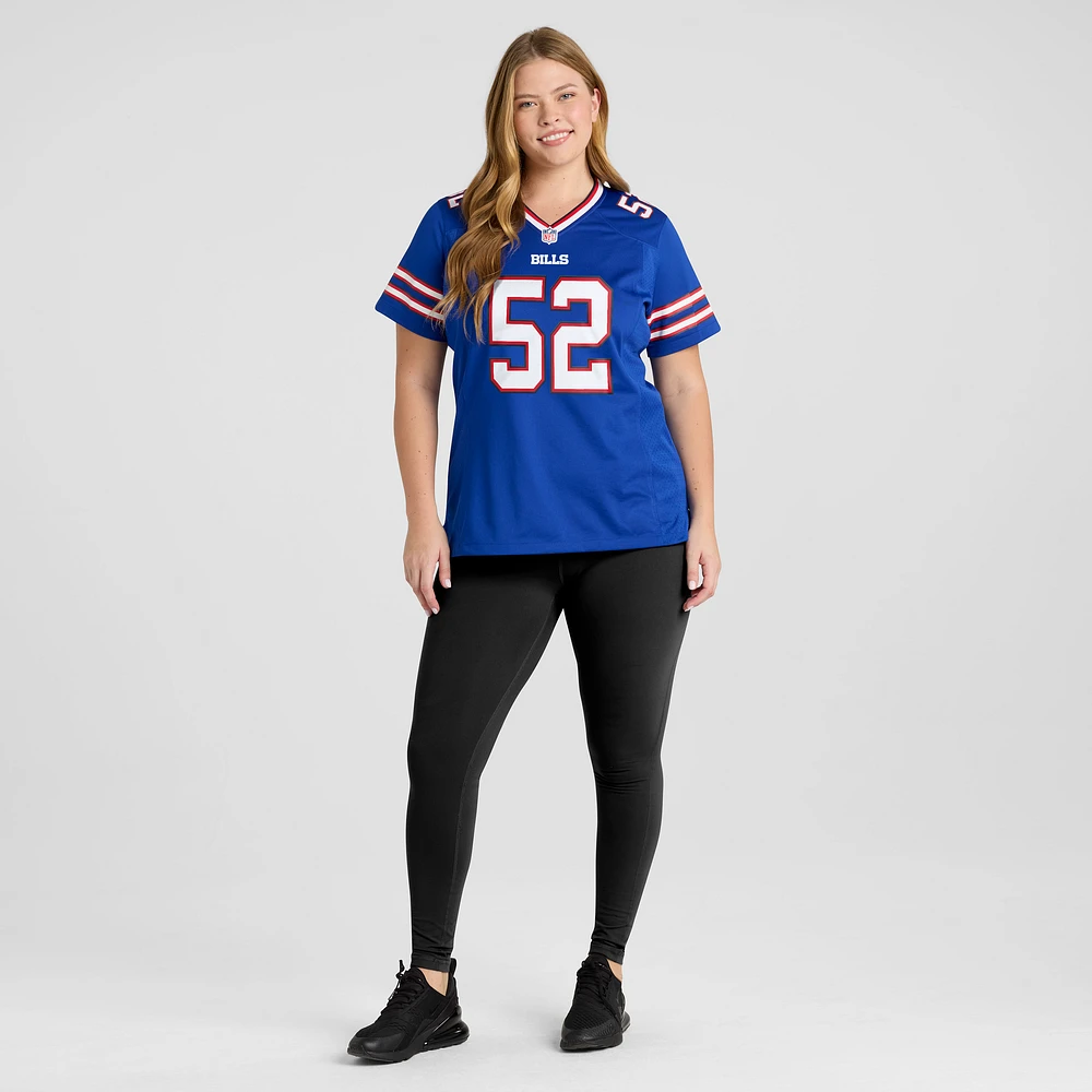 Maillot de match Nike Nicholas Morrow Royal Buffalo Bills pour femme