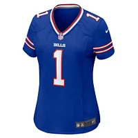 Maillot de match Nike numéro 1 Bride Royal Buffalo Bills pour femme