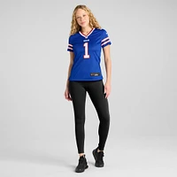 Maillot de match Nike numéro 1 Bride Royal Buffalo Bills pour femme