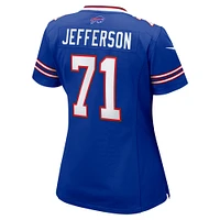 Maillot de match Nike Quinton Jefferson Royal Buffalo Bills pour femme