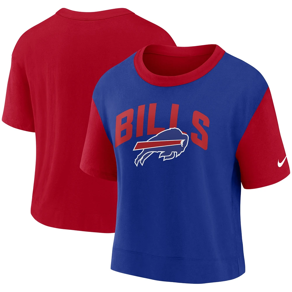 Women's Nike Red/Royal Buffalo Bills High Hip Fashion T-Shirt