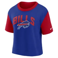 T-shirt femme Nike Buffalo Bills High Hip Fashion rouge/royal