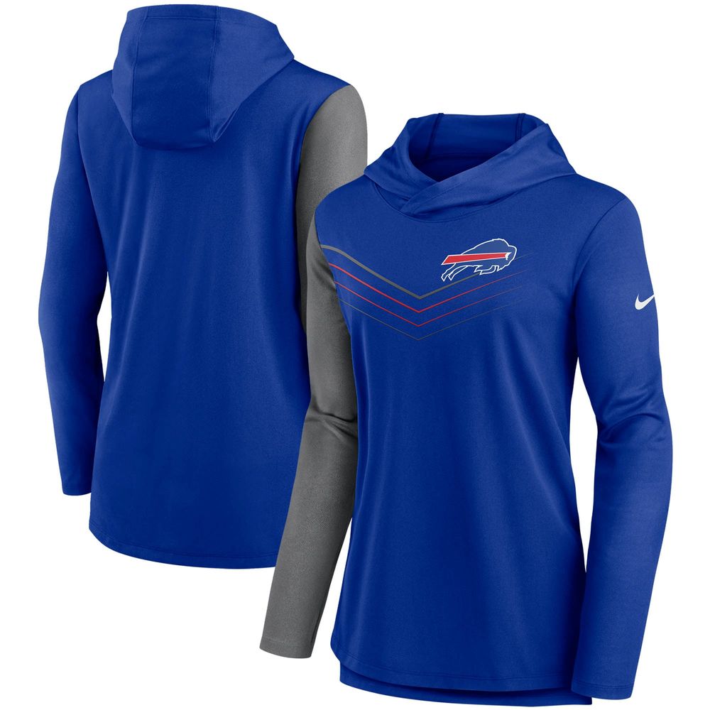 Nike Women's Nike Royal/Heathered Charcoal Buffalo Bills Chevron Hoodie  Performance Long Sleeve T-Shirt | Halifax Shopping Centre