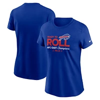 T-shirt Nike Royal Buffalo Bills 2024 AFC East Division Champions Locker Room Trophy Collection pour femme