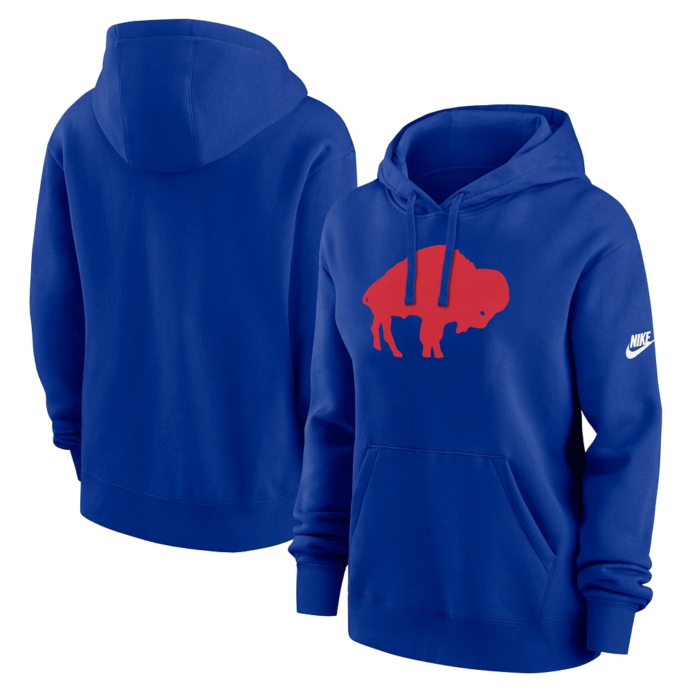 Women's Nike Royal Buffalo Bills Club Fleece Pullover Hoodie