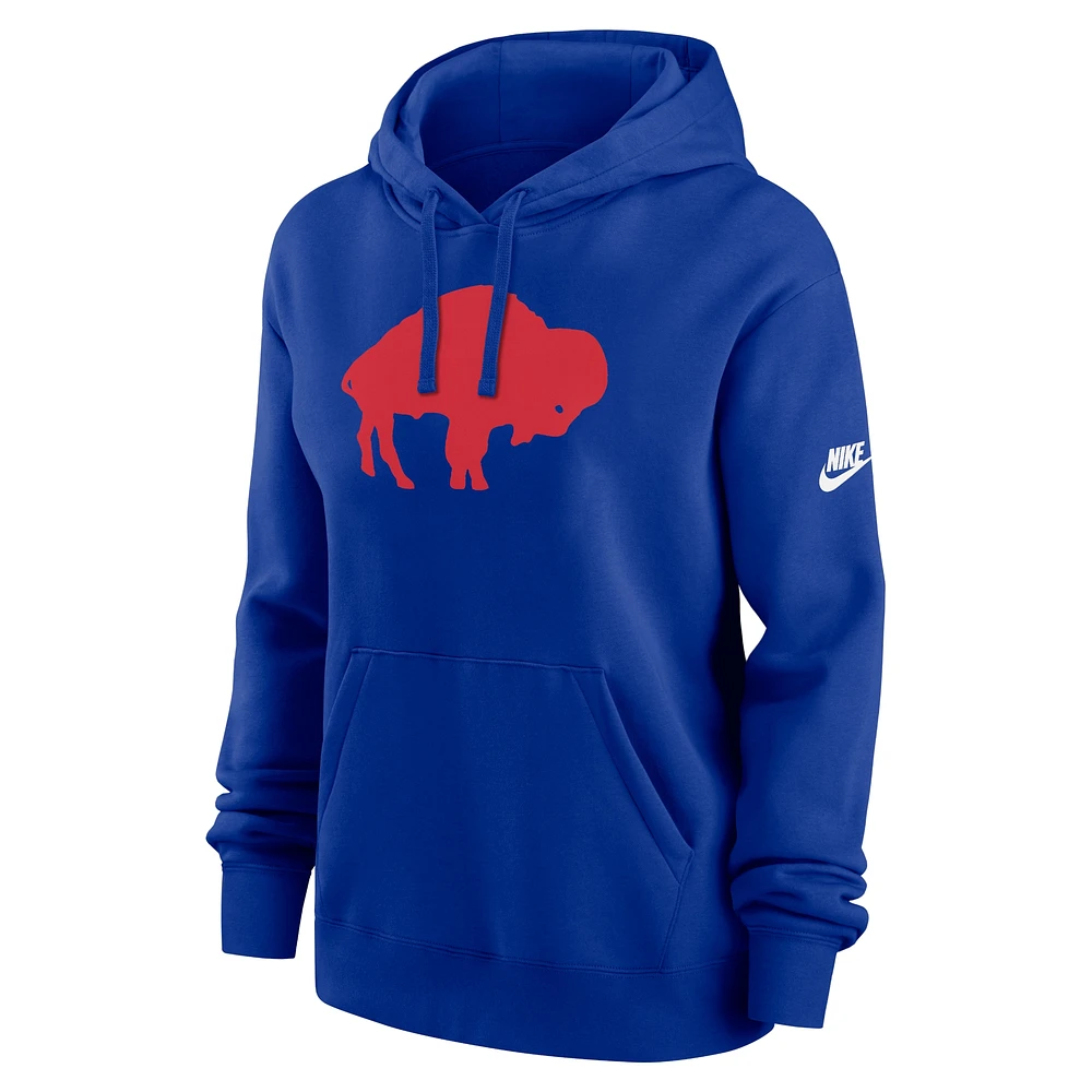 Women's Nike Royal Buffalo Bills Club Fleece Pullover Hoodie