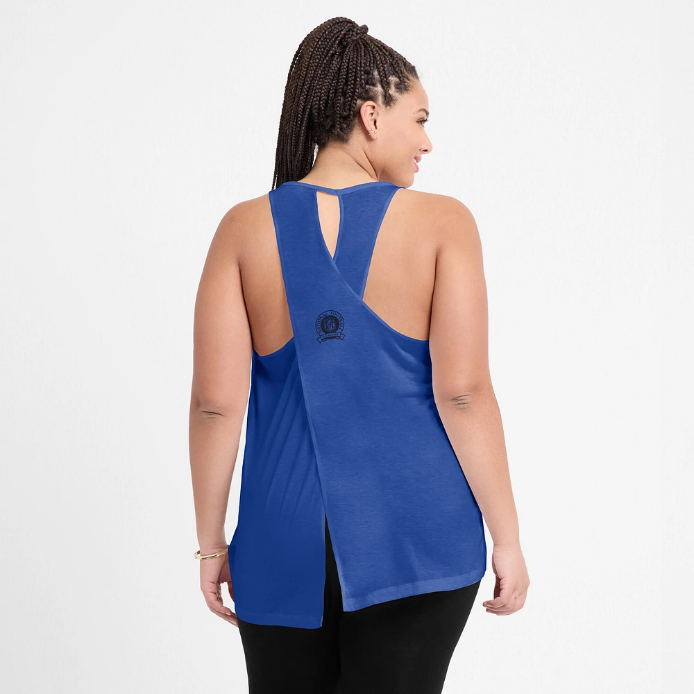 Débardeur Nike Royal Buffalo Bills Glory Crisscross Performance pour femme