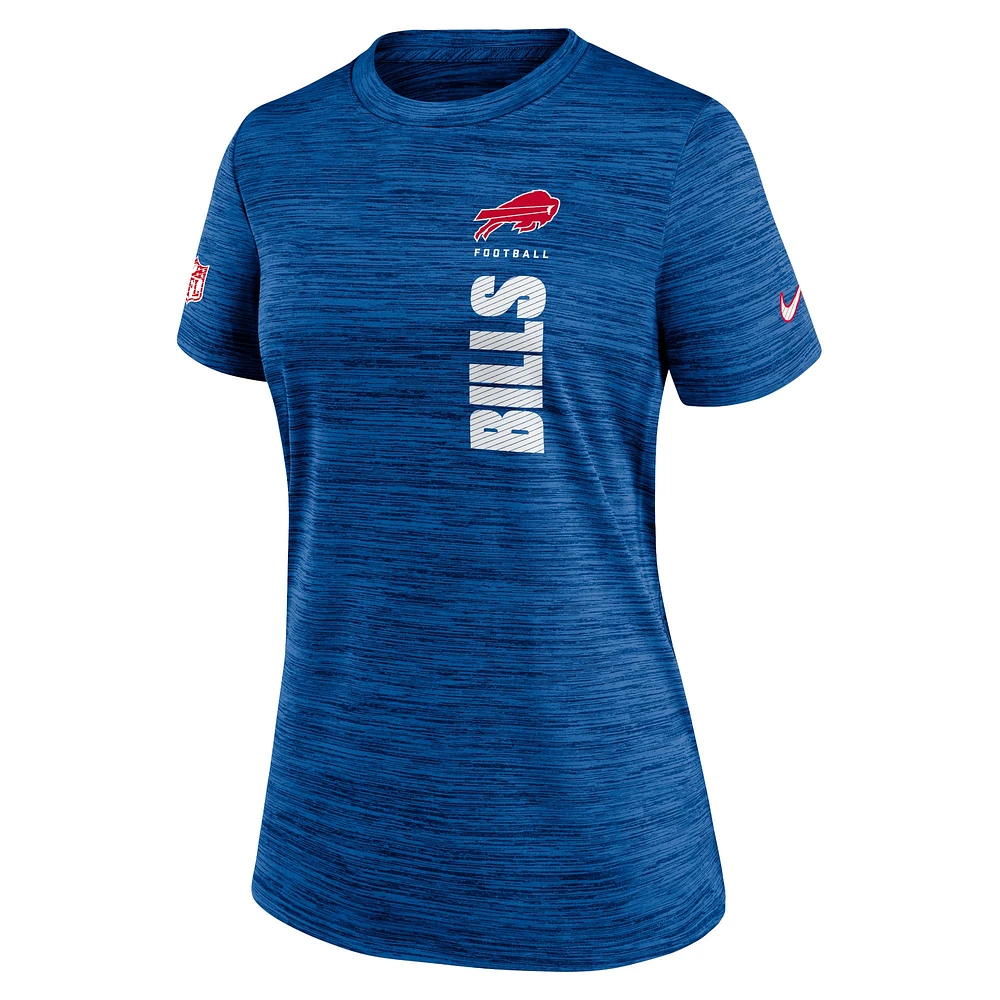 T-shirt Nike Royal Buffalo Bills Velocity Performance pour femme