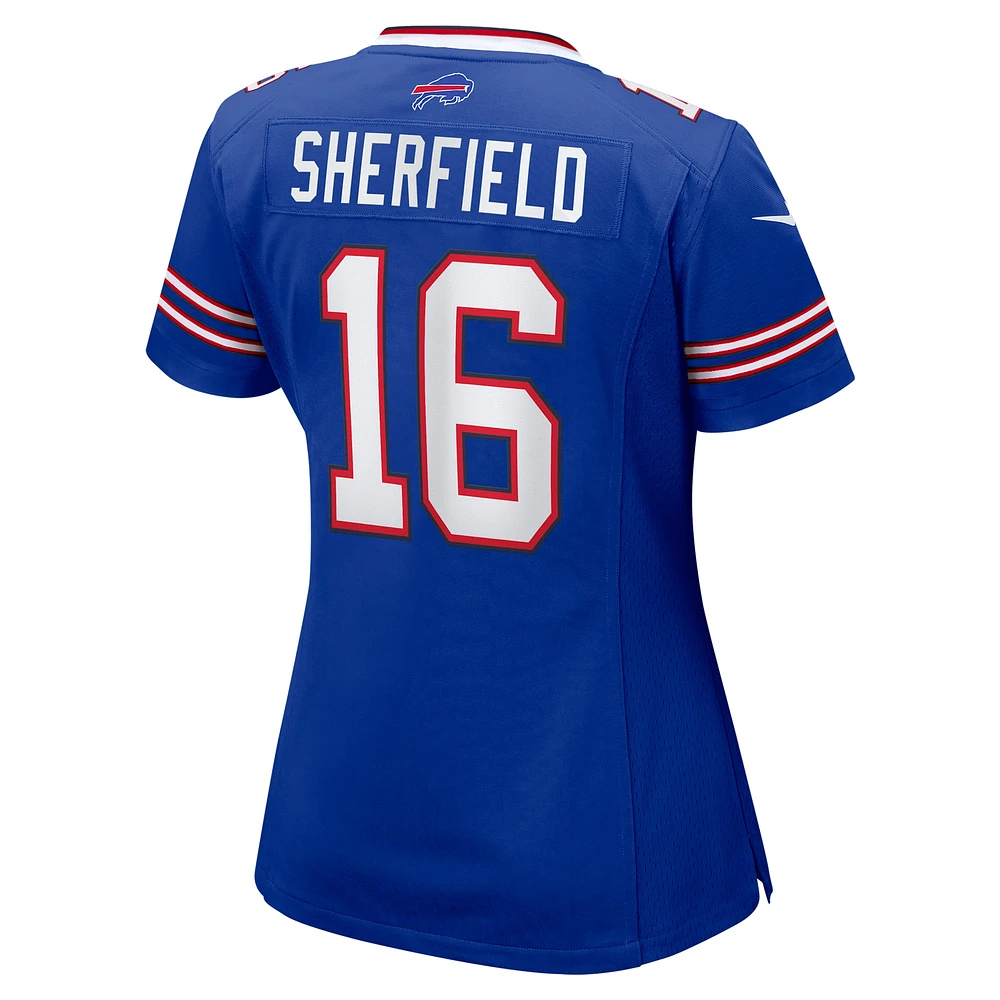 Maillot de joueur Nike Trent Sherfield Royal Buffalo Bills pour femme