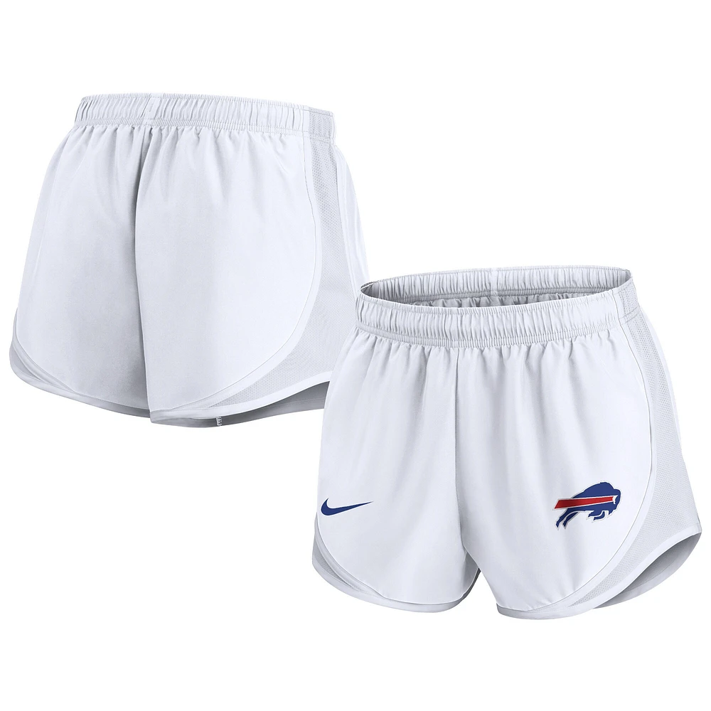 Short Nike Tempo Performance blanc Buffalo Bills pour femme