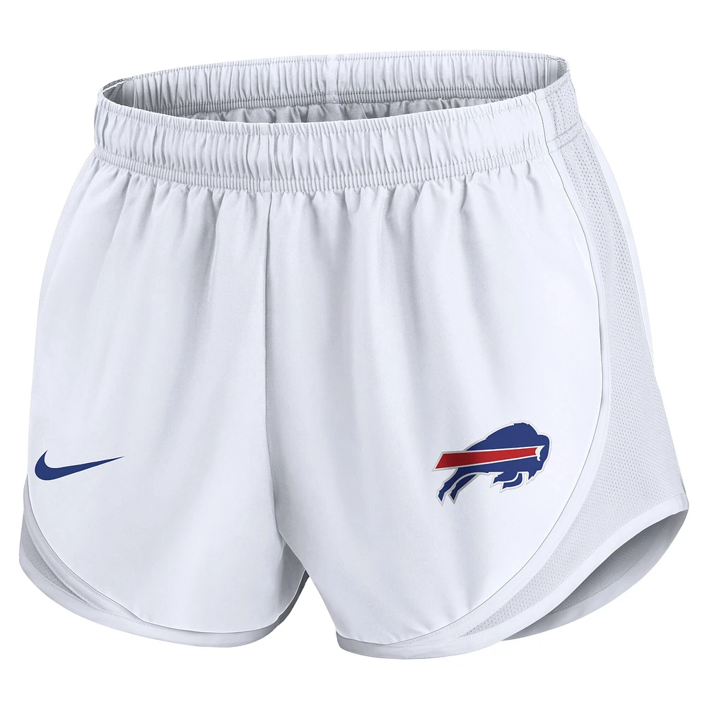 Short Nike Tempo Performance blanc Buffalo Bills pour femme
