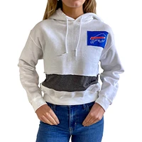 Refried Apparel Blanc Buffalo Bills Sweat à capuche durable Crop Dolman pour femme