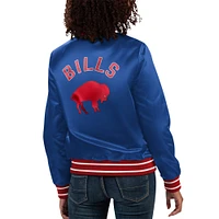 Women's Starter Royal Buffalo Bills Full Count Satin Full-Snap Varsity Jacket