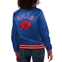 Women's Starter Royal Buffalo Bills Full Count Satin Full-Snap Varsity Jacket