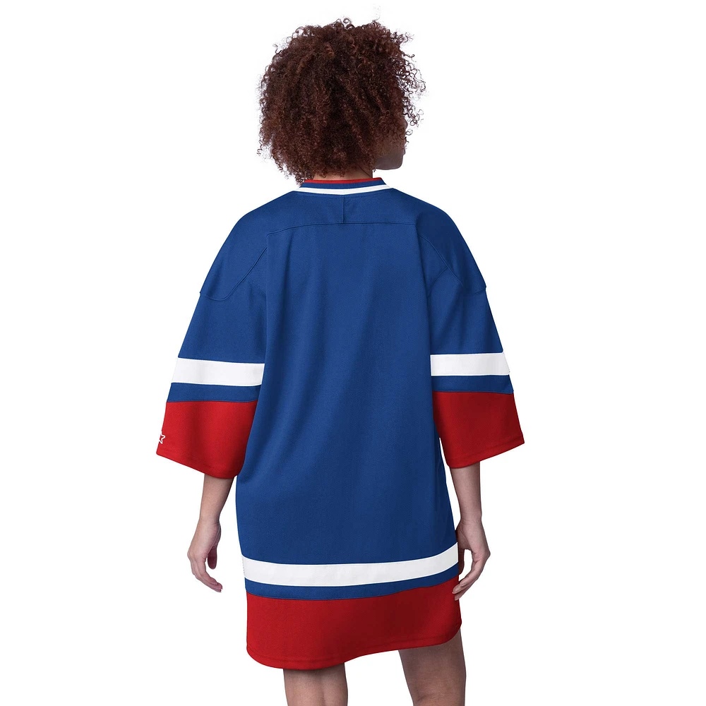 Women's Starter Royal Buffalo Bills Slap Shot 3/4 Sleeve Sneaker Dress