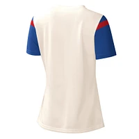 T-shirt blanc à encolure en V pour femme Buffalo Bills Kick Start Starter