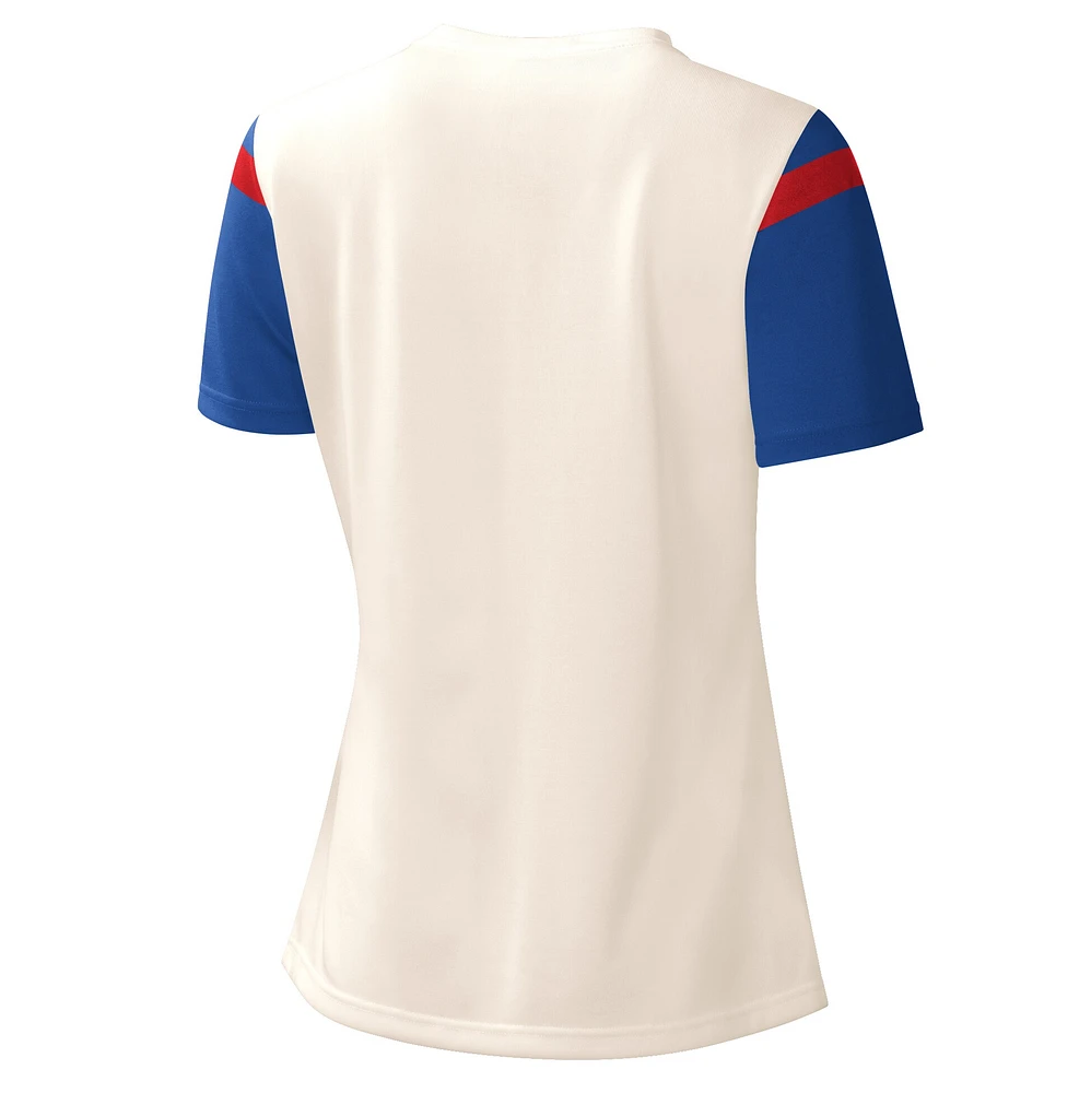 Starter Buffalo Bills Kick-Starter blanc pour femme - T-shirt à encolure en V