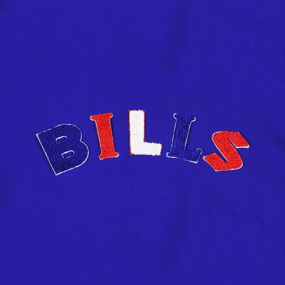 Sweat à capuche court The Wild Collective Royal Buffalo Bills pour femme