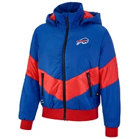 Women's The Wild Collective Royal Buffalo Bills Puffer Full-Zip Hoodie Jacket