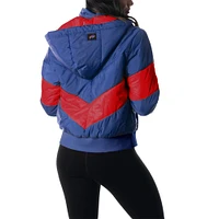 Women's The Wild Collective  Royal Buffalo Bills Puffer Full-Zip Hoodie