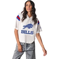 Women's The Wild Collective  White Buffalo Bills Mesh Hoodie Jersey T-Shirt