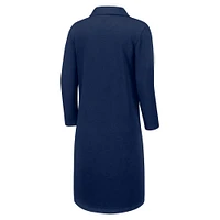 Women's Tommy Bahama Navy Buffalo Bills Ashby Isles Three-Quarter Length Sleeve Pullover
 Jersey Dress