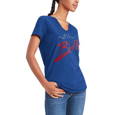 Tommy Hilfiger Women's Tommy Hilfiger Red Kansas City Chiefs Riley - V-Neck  T-Shirt