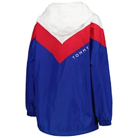 Women's Tommy Hilfiger White/Red Buffalo Bills Staci Half-Zip Hoodie Windbreaker Jacket