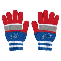 Ensemble gants et écharpe à rayures Buffalo Bills pour femme WEAR by Erin Andrews