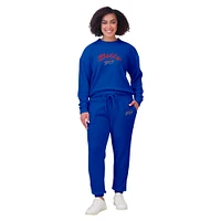 Ensemble de détente pour femme WEAR by Erin Andrews composé d'un t-shirt à manches longues et pantalon Buffalo Bills en tricot tri-blend crème