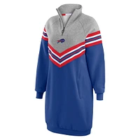 Robe à rayures chevrons Buffalo Bills Royal/Heather Grey pour femme WEAR by Erin Andrews