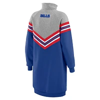 Robe à rayures chevrons Buffalo Bills Royal/Heather Grey pour femme WEAR by Erin Andrews