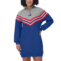 Robe à rayures chevrons Buffalo Bills Royal/Heather Grey pour femme WEAR by Erin Andrews