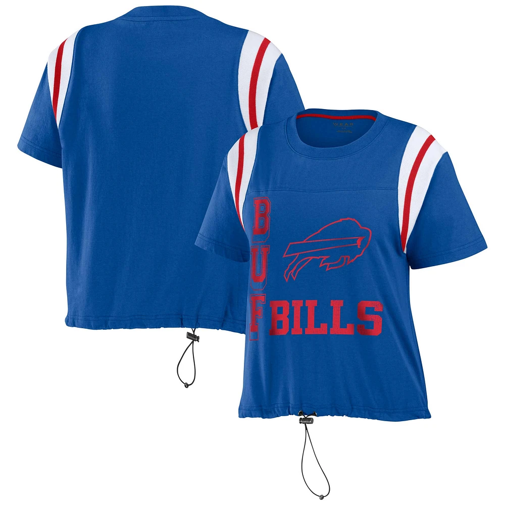 Women's WEAR by Erin Andrews Royal Buffalo Bills Cinched Colorblock T-Shirt