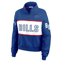 Women's WEAR by Erin Andrews Royal Buffalo Bills Quarter-Zip Jacket