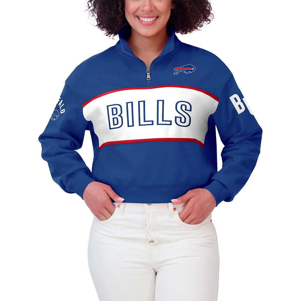 Women's WEAR by Erin Andrews Royal Buffalo Bills Quarter-Zip Jacket