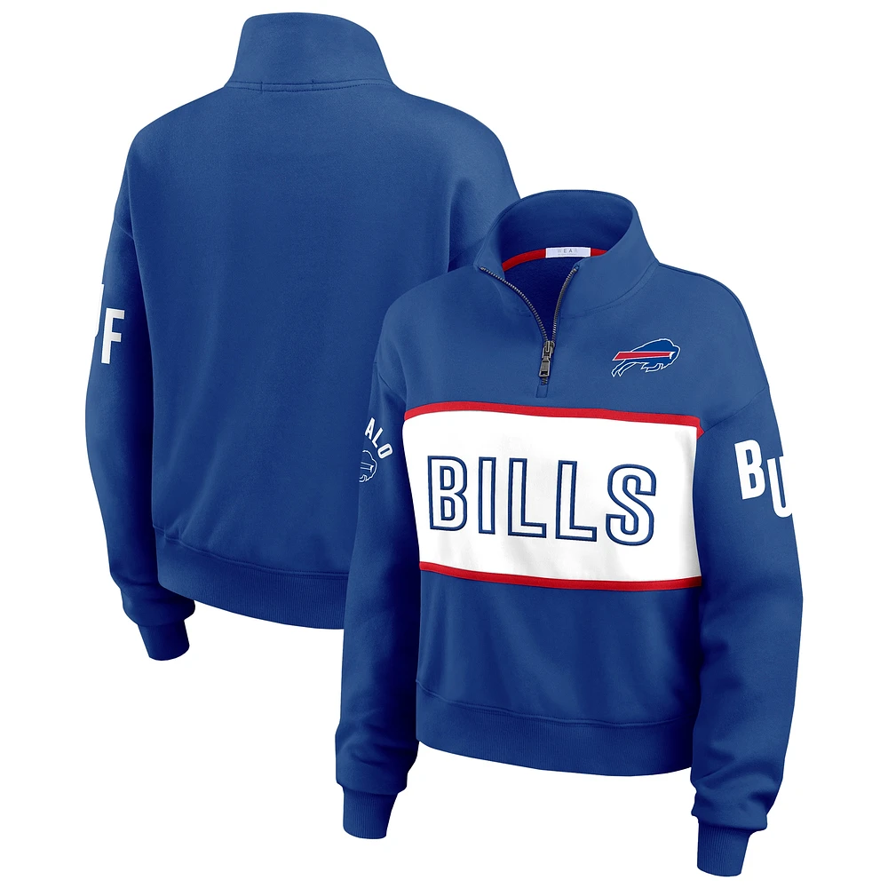 Veste à glissière quart de tour Royal Buffalo Bills WEAR by Erin Andrews pour femme