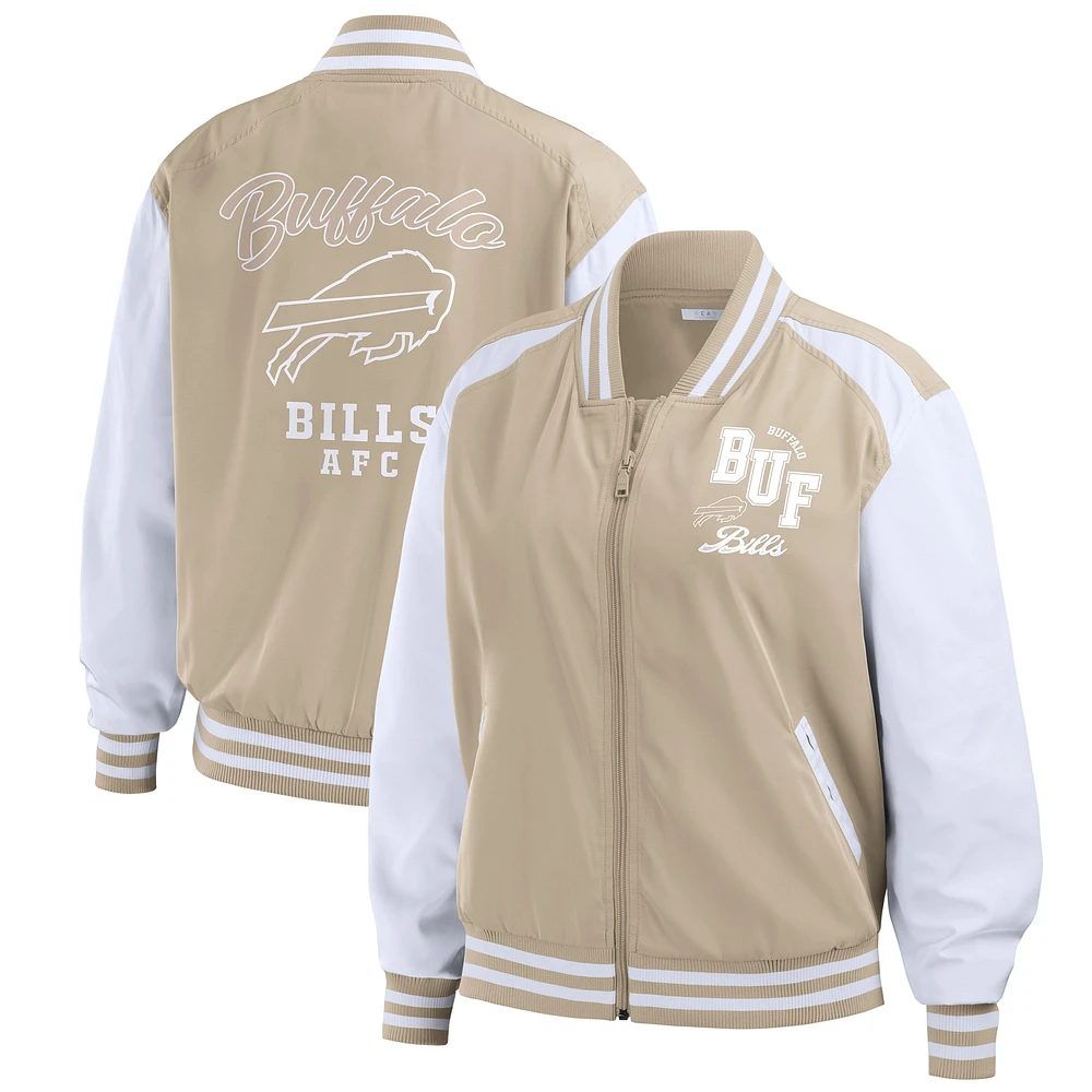 Blouson aviateur entièrement zippé ton sur Buffalo Bills pour femme WEAR by Erin Andrews