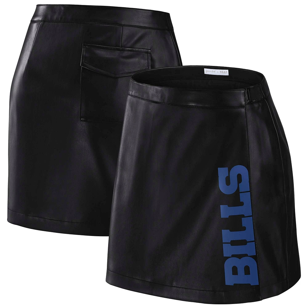 Jupe portefeuille noire Buffalo Bills pour femme WEAR by Erin Andrews x Gracie Hunt