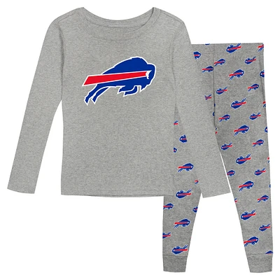 Ensemble de nuit pour jeunes Buffalo Bills avec t-shirt à manches longues et pantalon