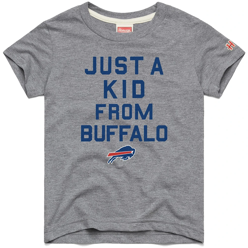 Youth Homage  Gray Buffalo Bills Just a Kid Tri-Blend T-Shirt