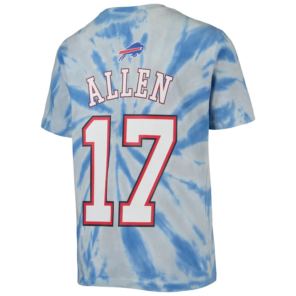 Outerstuff Youth Josh Allen Royal Buffalo Bills Tie-Dye Name