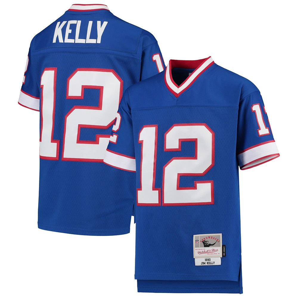 Maillot de joueur retraité Mitchell & Ness Jim Kelly Royal Buffalo Bills 1990 Legacy pour jeunes