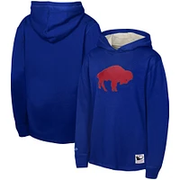 Youth Mitchell & Ness Royal Buffalo Bills Lightweight Thermal Long Sleeve Hoodie T-Shirt