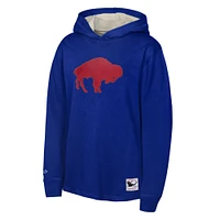 Youth Mitchell & Ness Royal Buffalo Bills Lightweight Thermal Long Sleeve Hoodie T-Shirt